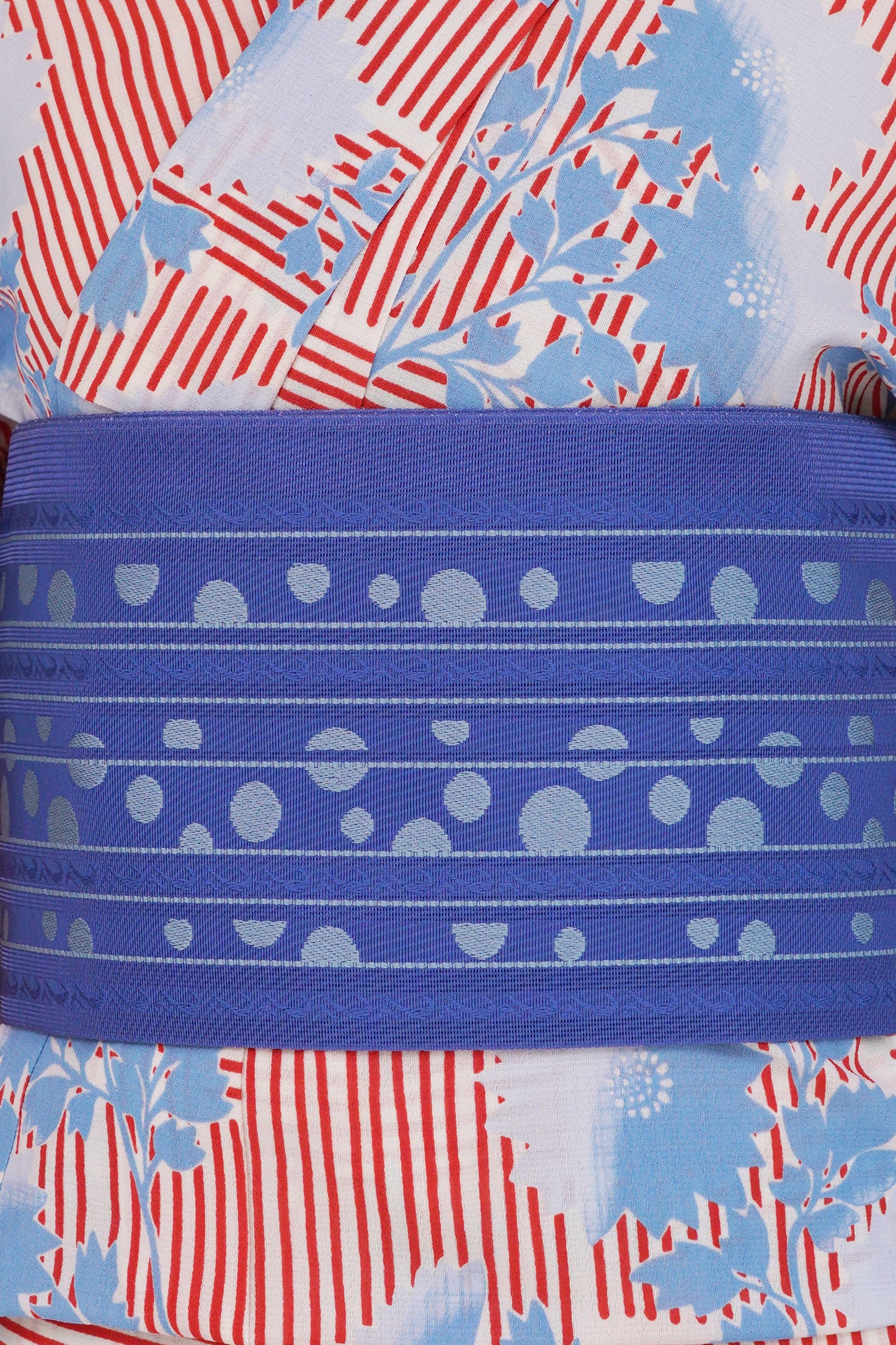 宅配レンタル 浴衣コーディネートセット(三分紐、帯留なし) 花すだれ赤