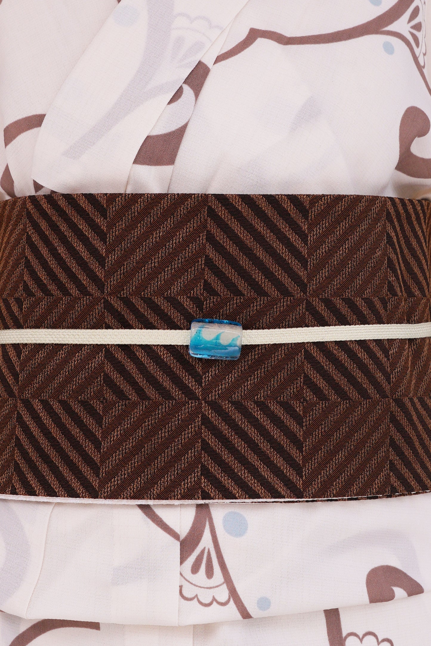 宅配レンタル 浴衣コーディネートセット 唐草ベージュ