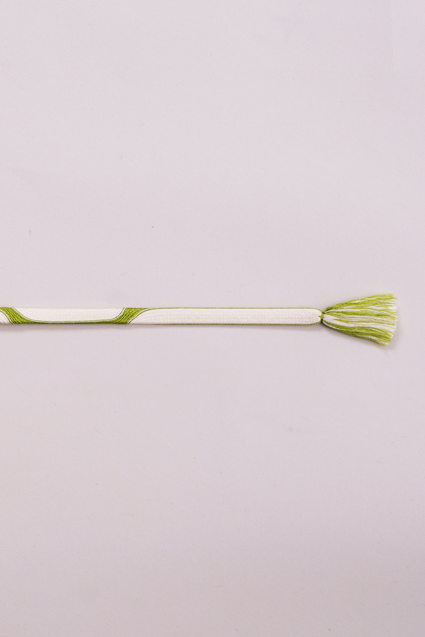 帯締 グリーン×白/リバーシブル