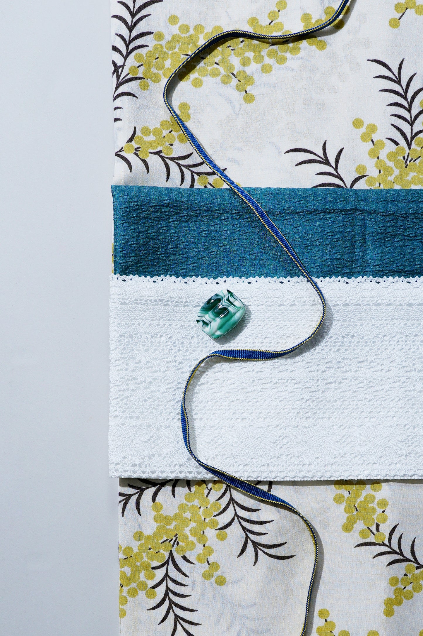 2024大塚呉服店オリジナル単衣・浴衣 アカシア イエローブラウン