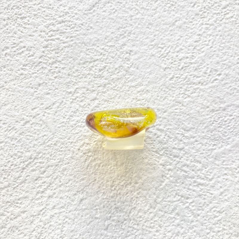 ガラス帯留 小 イエロー