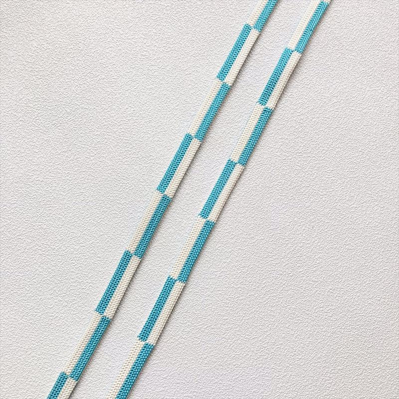 三分紐 市松 ブルー×ホワイト