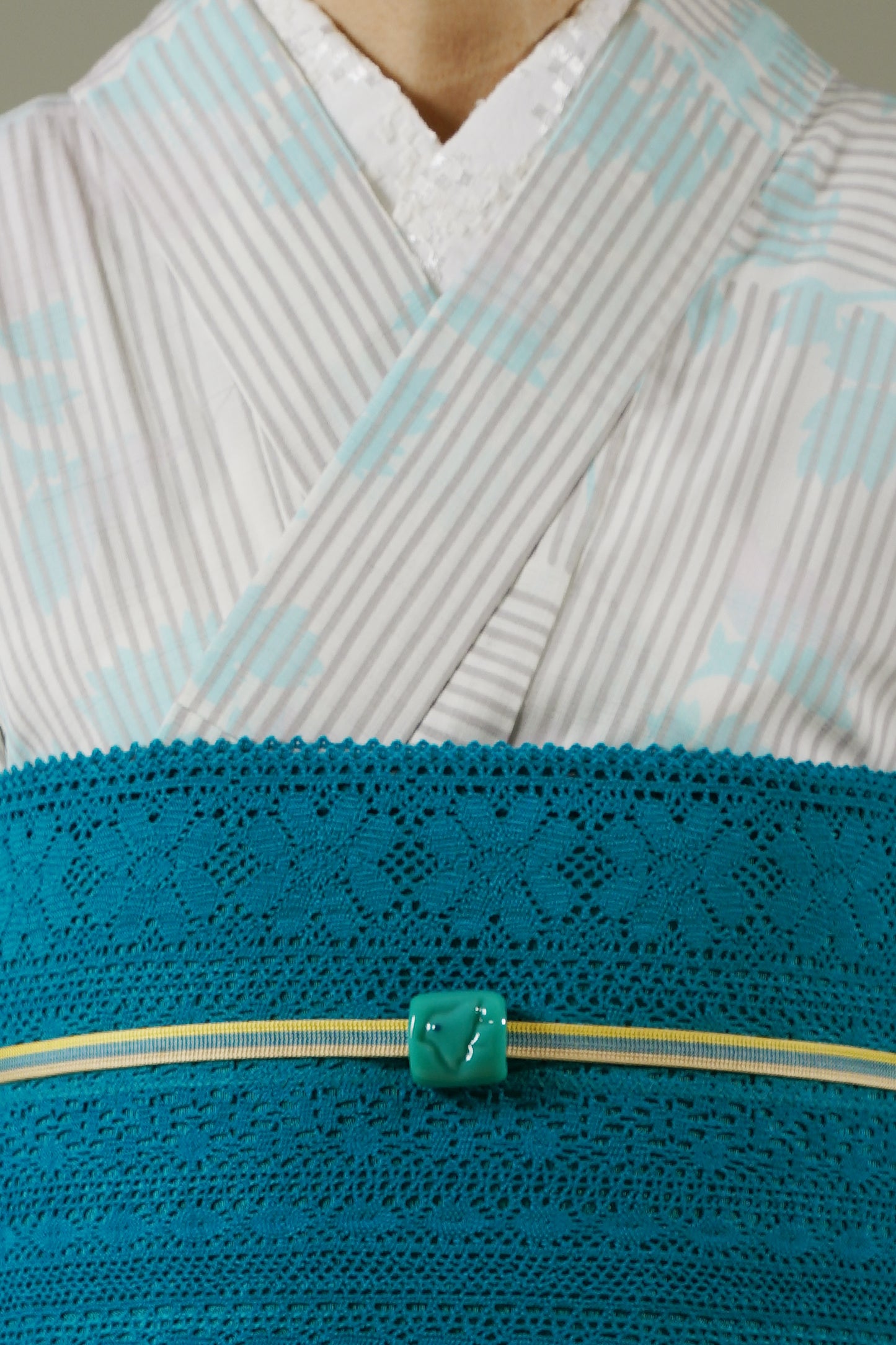 宅配レンタル 浴衣コーディネートセット 花かくし/ミント