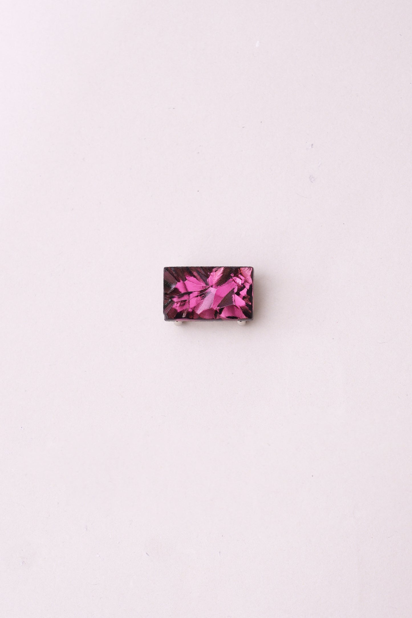 ヴィンテージアーチガラス帯留 ムラサキ