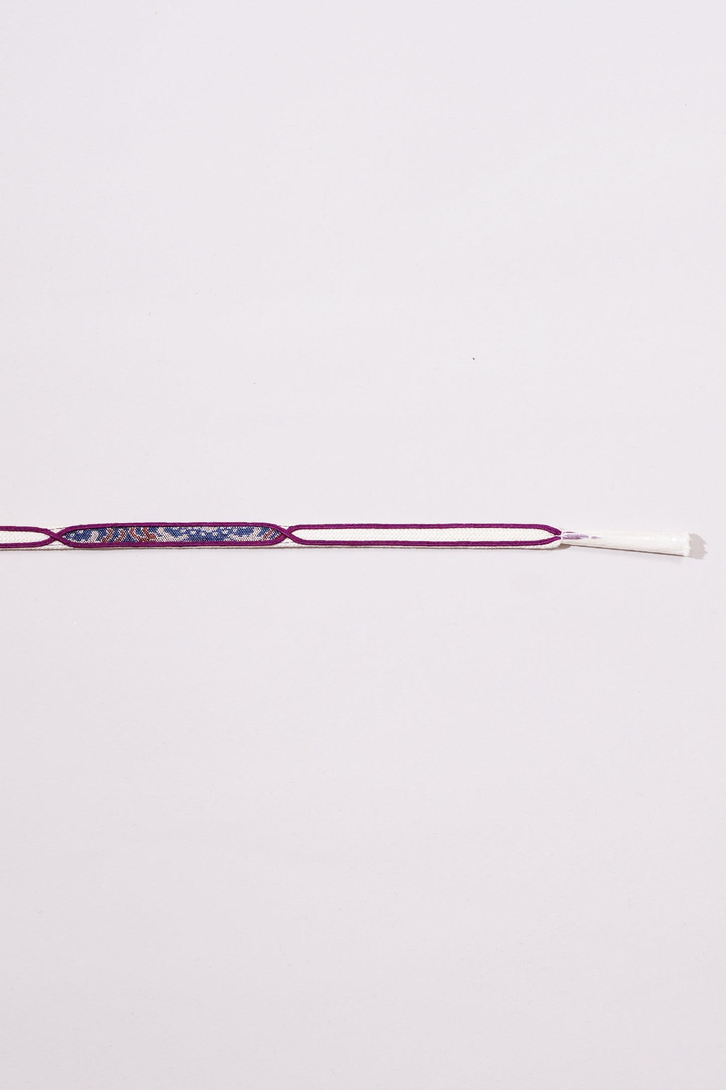 帯締 紫ライン/柄入