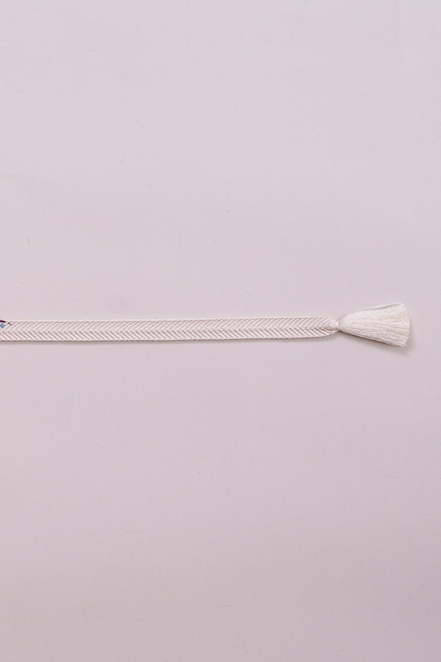 帯締 白地/カラフル柄入