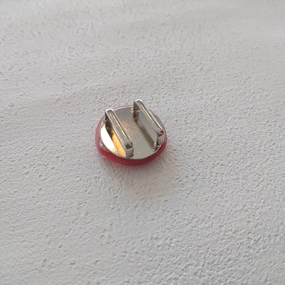 ガラス帯留 ニュアンスレッド