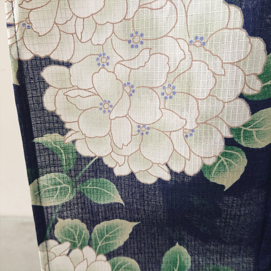 綿浴衣 紫陽花/ネイビー