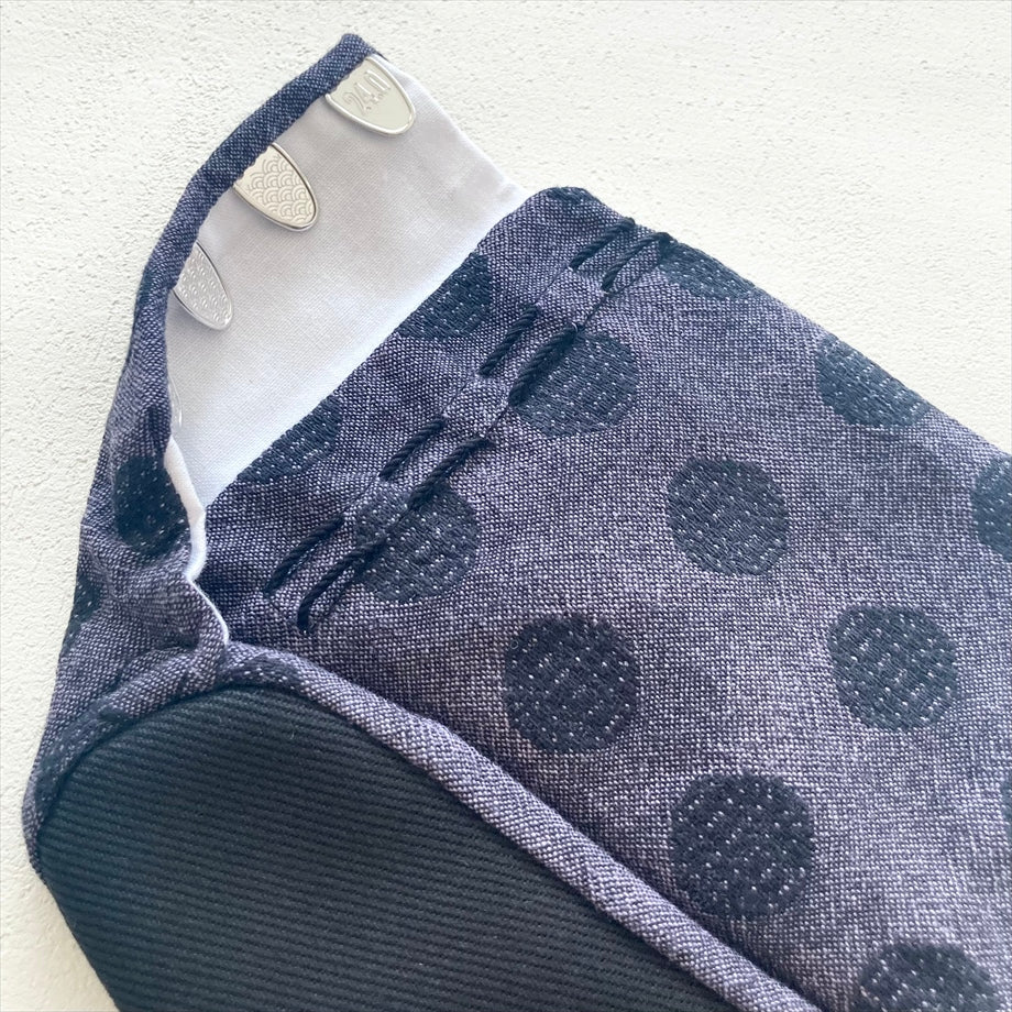 こはぜ付き足袋 ドット ネイビー