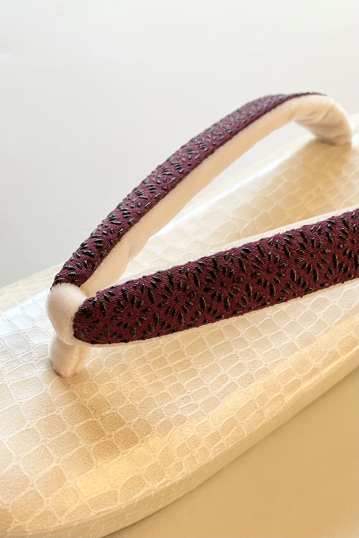 草履 スクエア台 アイボリー