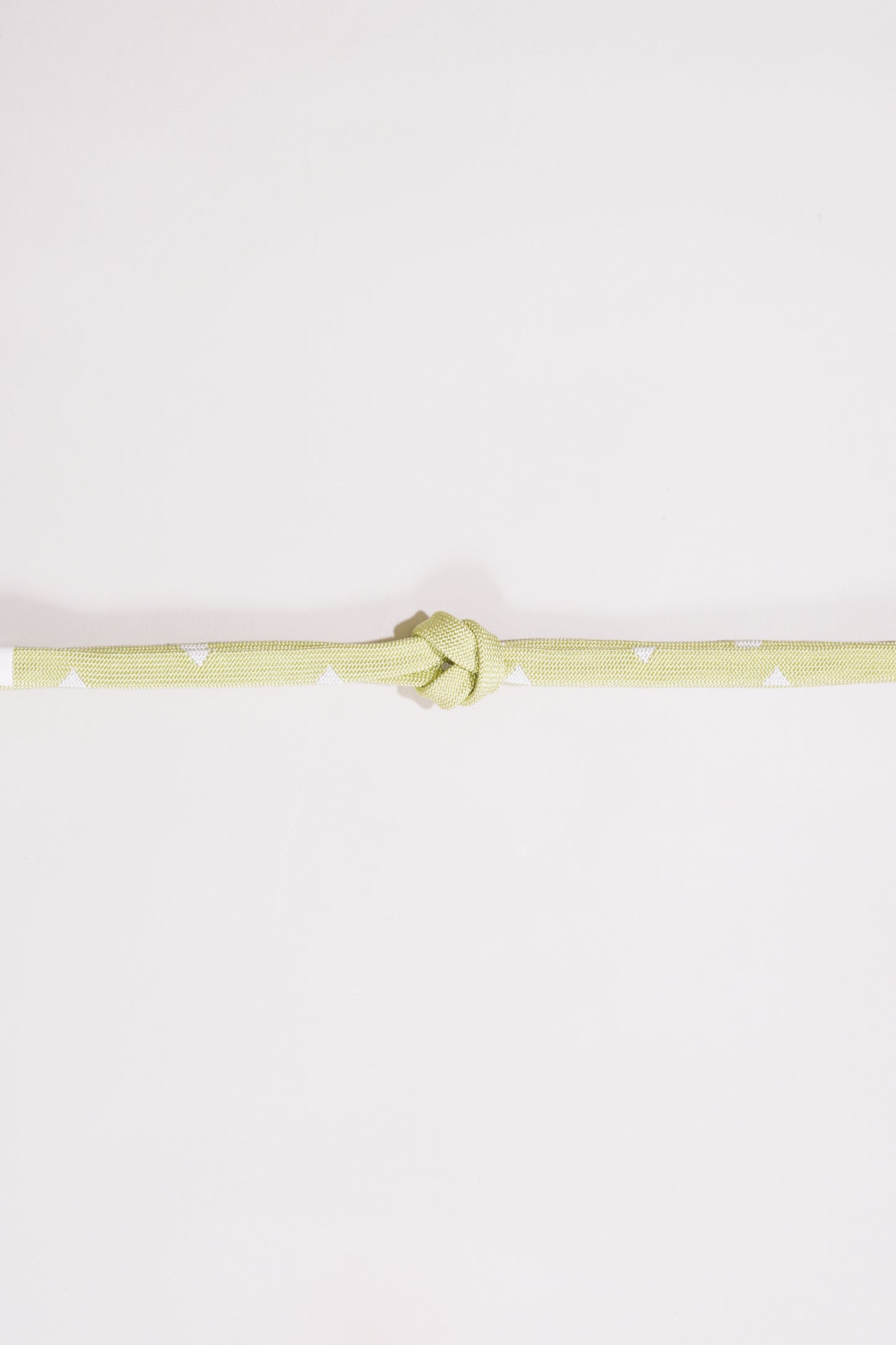帯締 レース織地/黄緑