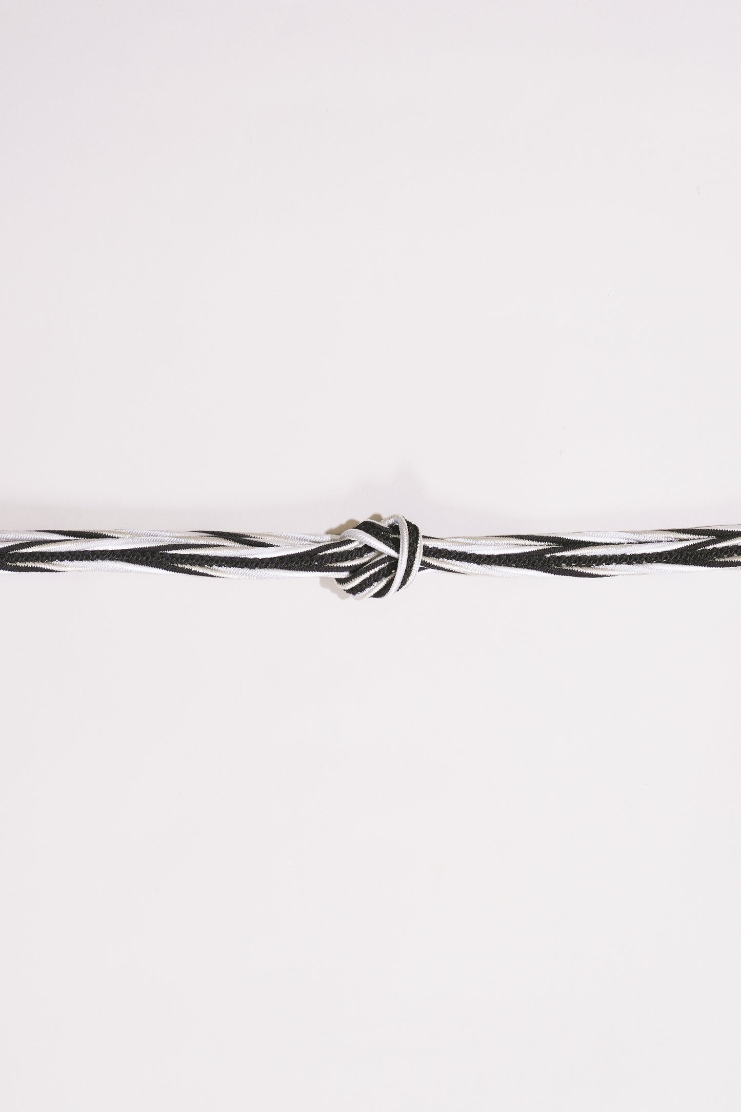 帯締 黒/シルバー×グレー