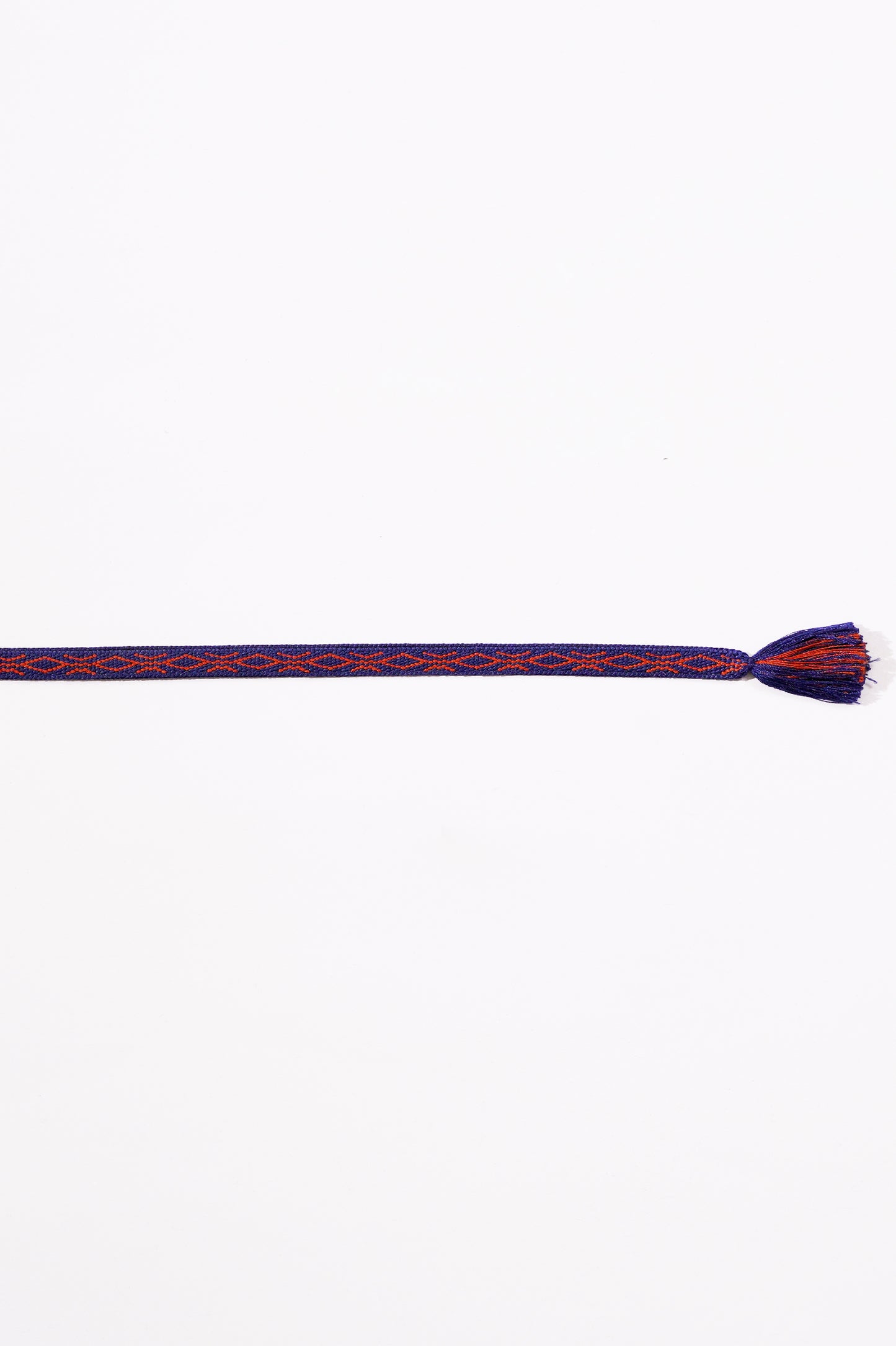 帯締 紺×オレンジ