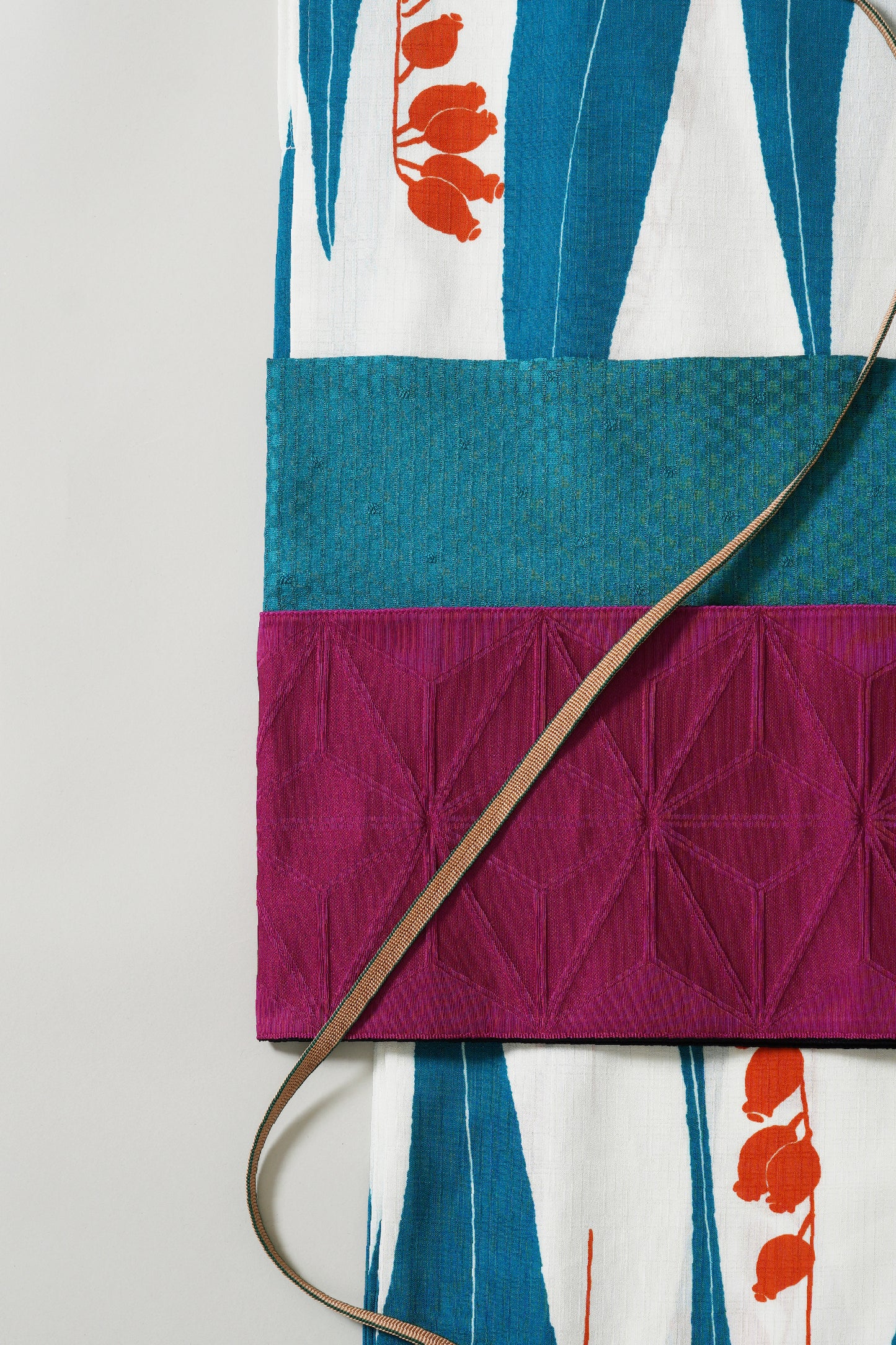 大塚呉服店オリジナル浴衣 すずらん ミントオレンジ