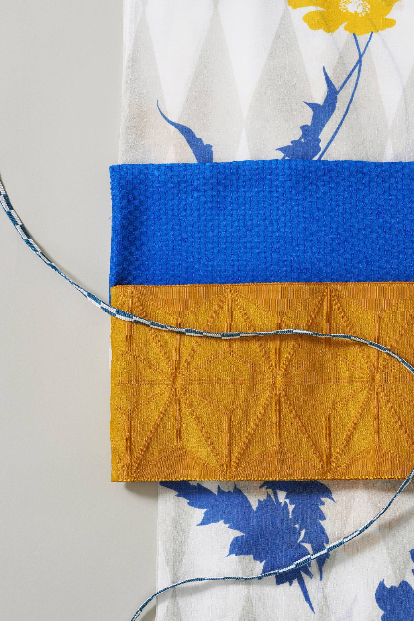 大塚呉服店オリジナル浴衣 ポピー ホワイト/イエロー