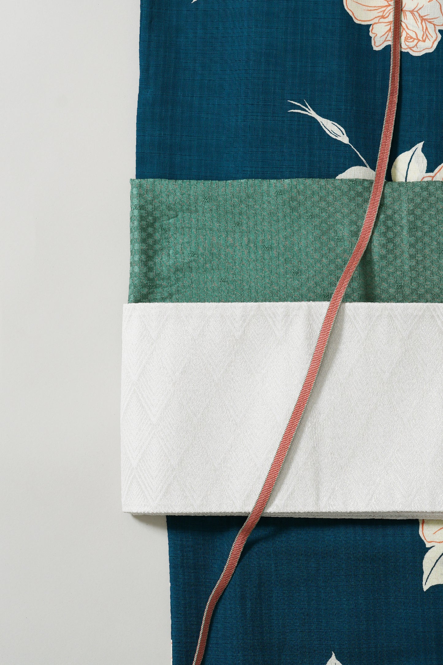 大塚呉服店オリジナル浴衣 バラ ターコイズ