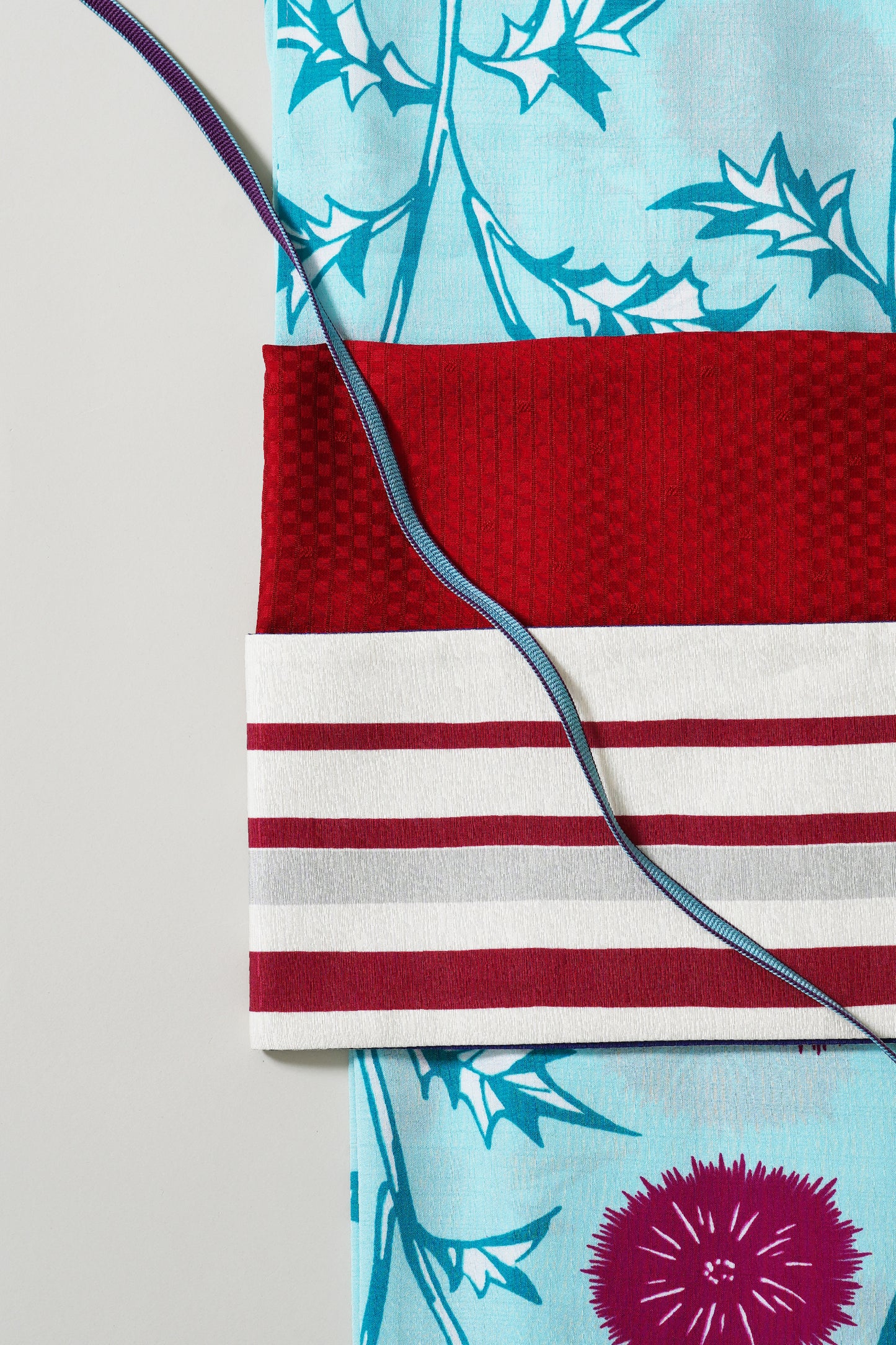 大塚呉服店オリジナル浴衣 アザミ 浅葱色