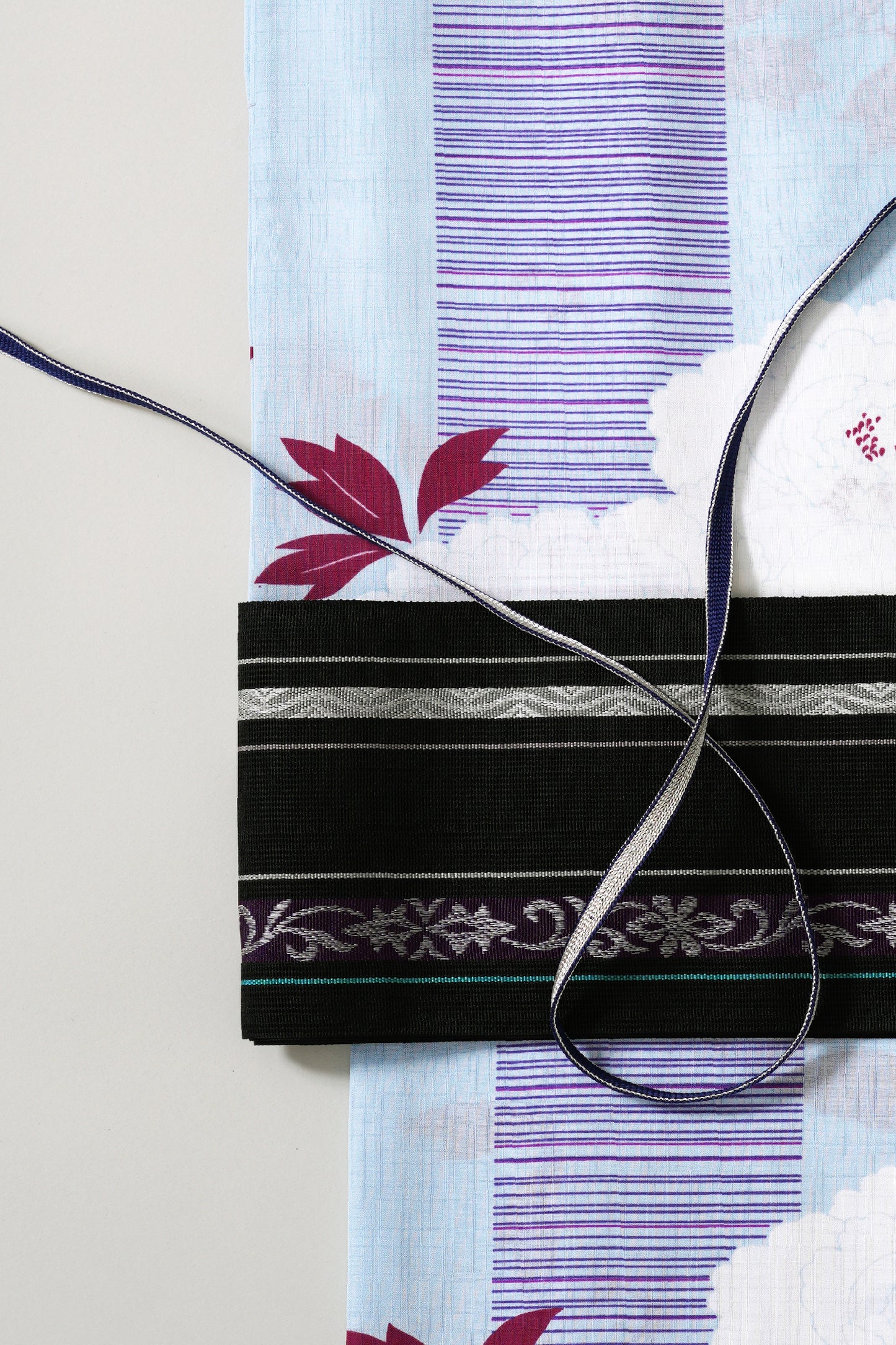 大塚呉服店オリジナル浴衣 牡丹 サックス