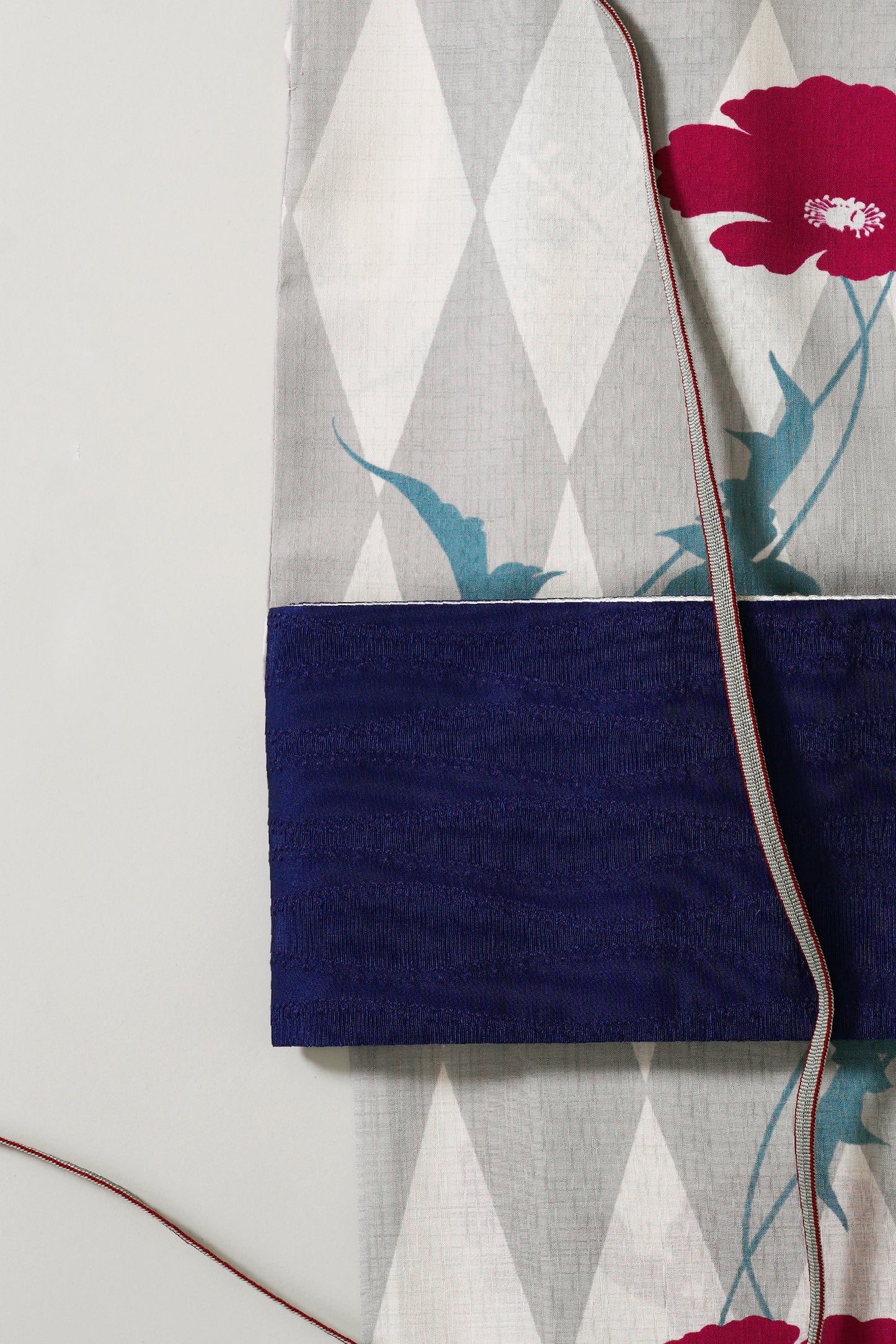 大塚呉服店オリジナル浴衣 ポピー グレー/ローズ