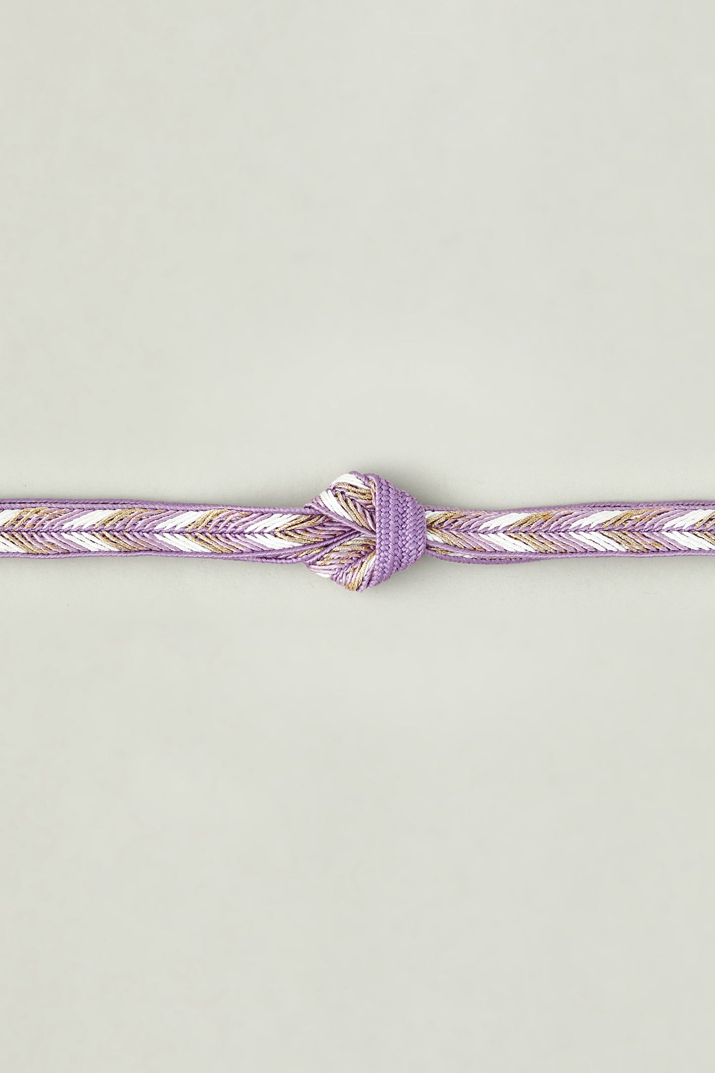 帯締 矢絣柄パープル