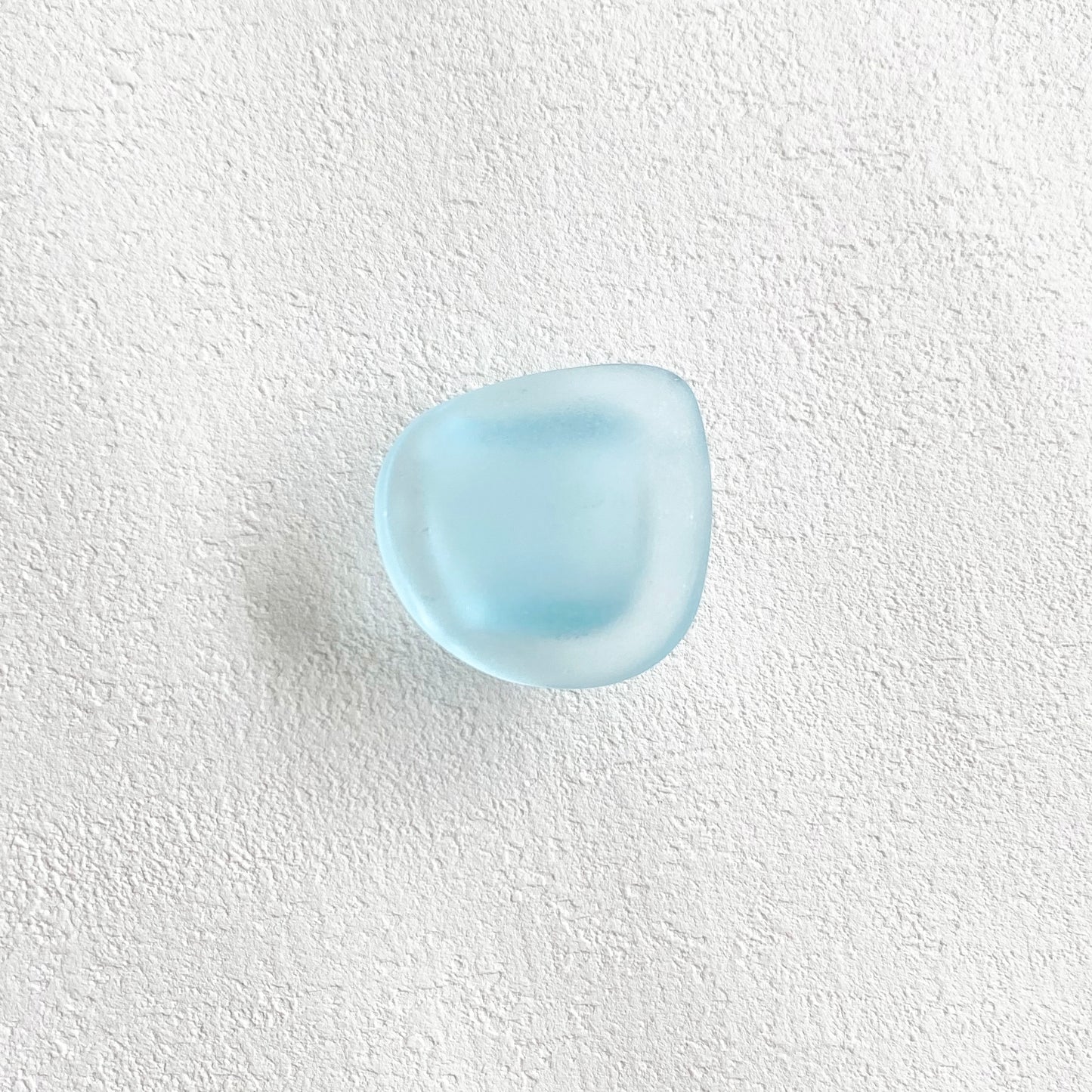 ガラス帯留　マット　小　水色
