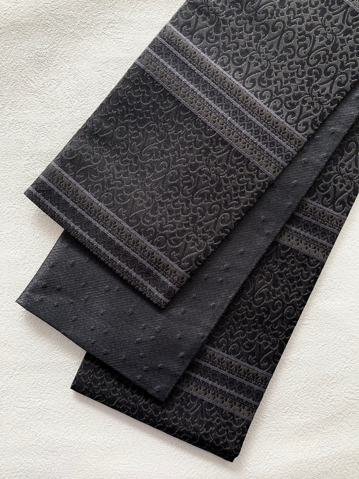 うさぎ小町×大塚呉服店コラボ半巾帯　第二弾　ペルシャ紋 シュクルノワール