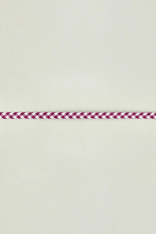 三分紐　千鳥格子　ダークローズ