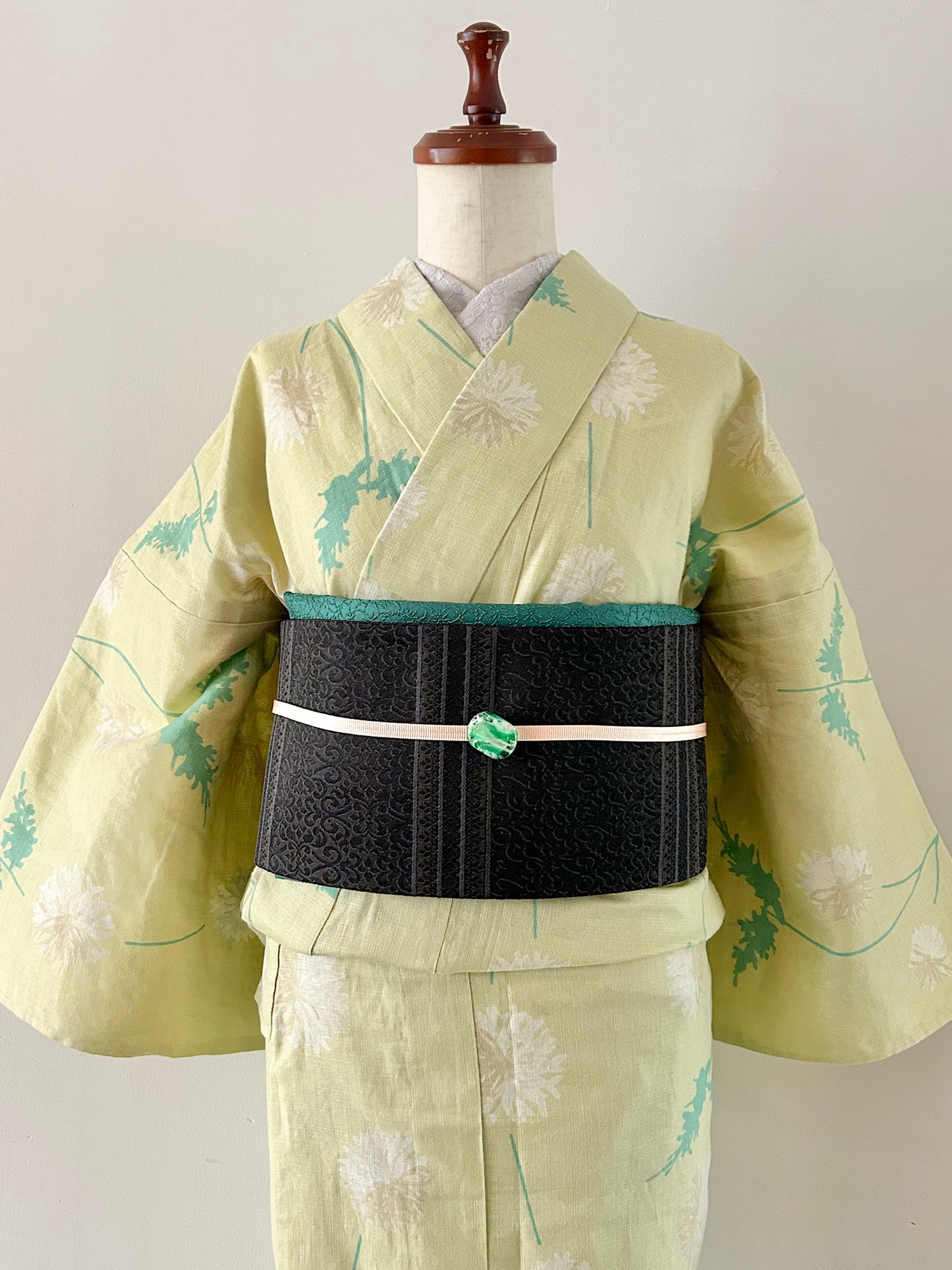 うさぎ小町×大塚呉服店コラボ半巾帯　第二弾　ペルシャ紋 シュクルノワール