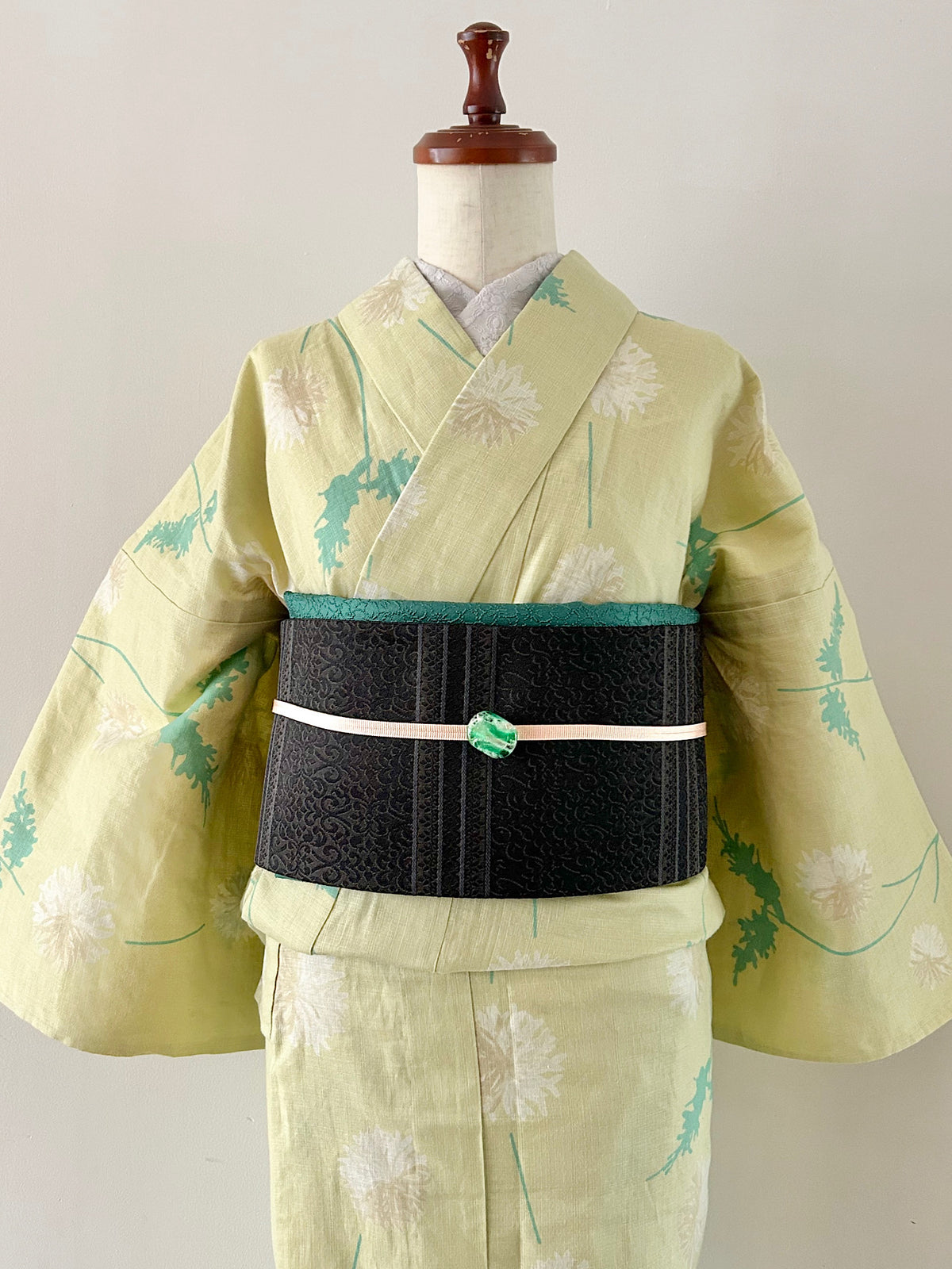 うさぎ小町×大塚呉服店コラボ半巾帯　第二弾　ペルシャ紋 シュクルノワール