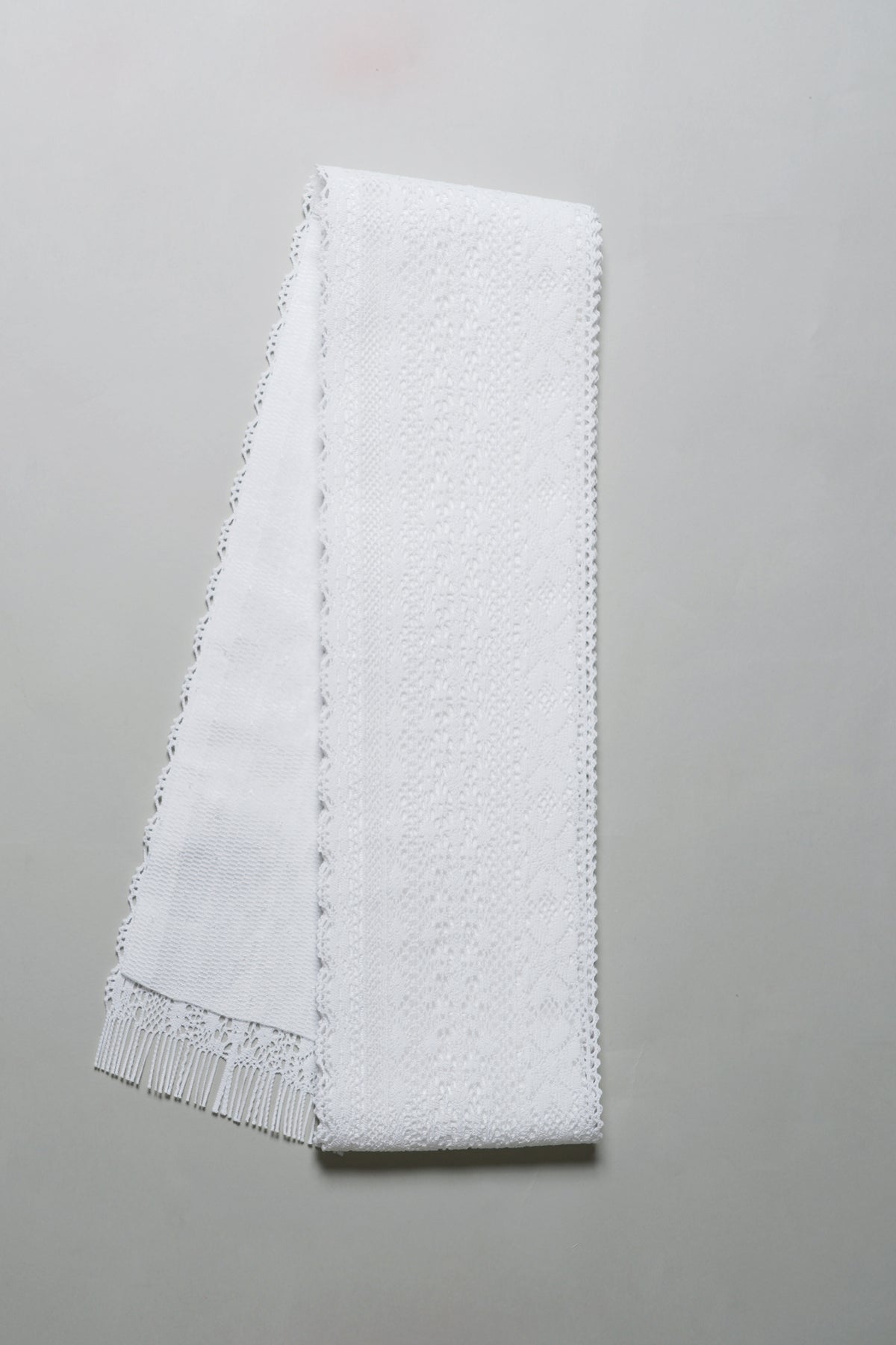 半巾帯 レース 白