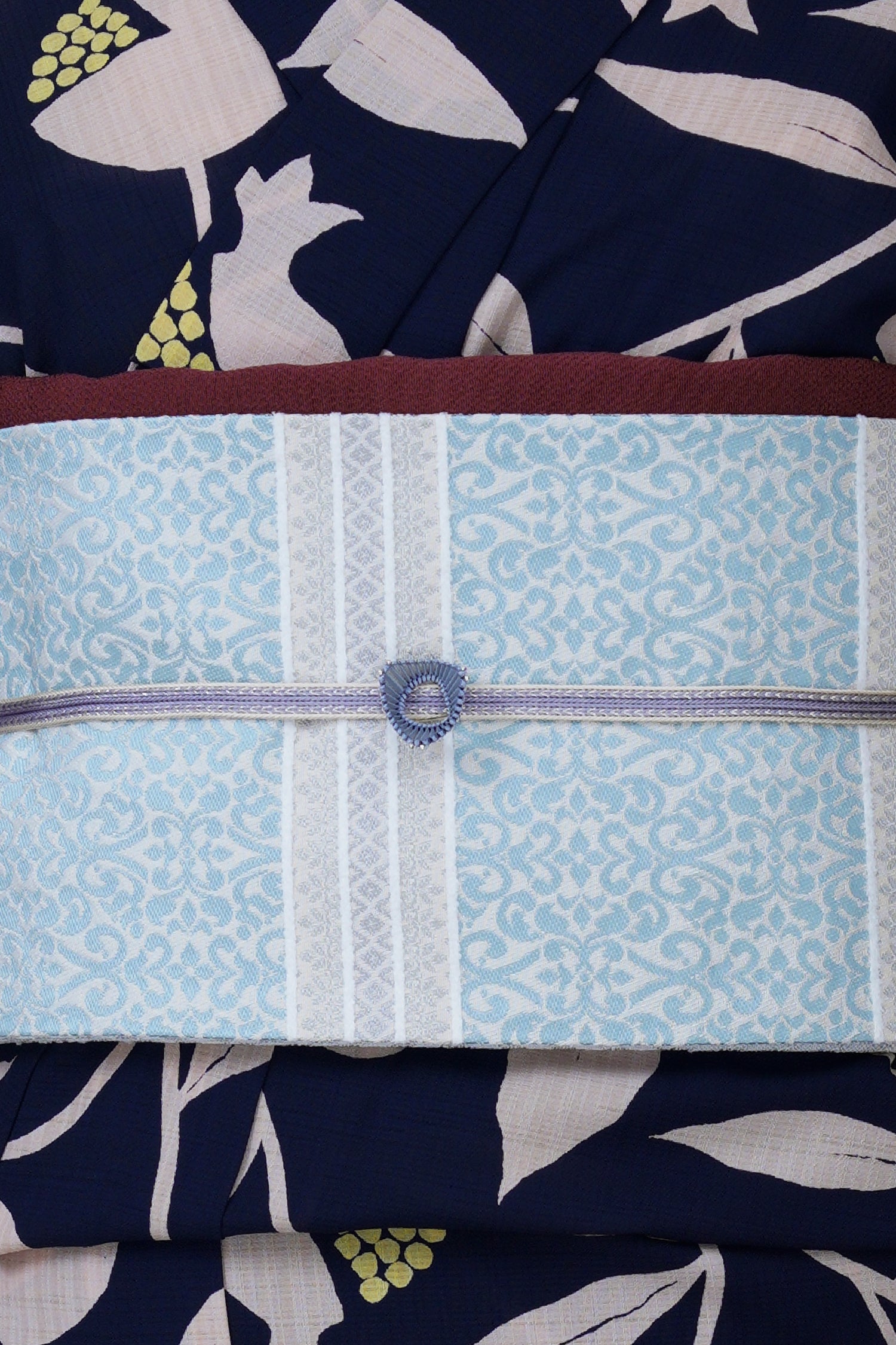 2024大塚呉服店オリジナル浴衣 ザクロ ネイビーベージュ