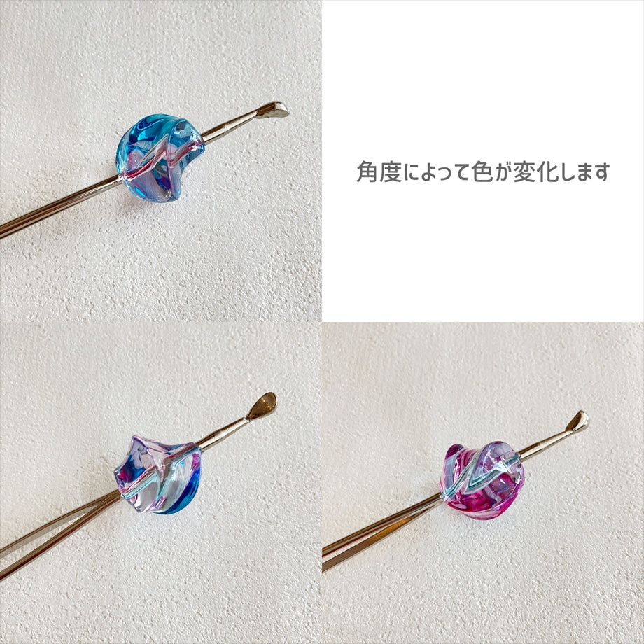 クリアかんざし  ねじれ