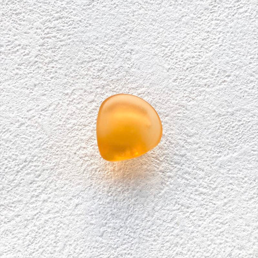 ガラス帯留　マットタイプ 小　オレンジ