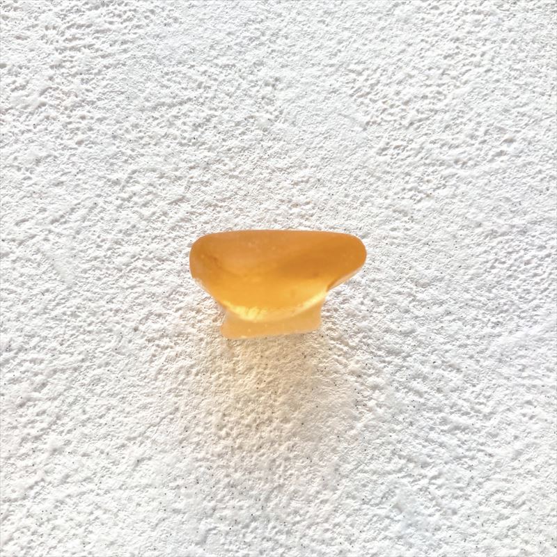 ガラス帯留　マットタイプ 小　オレンジ