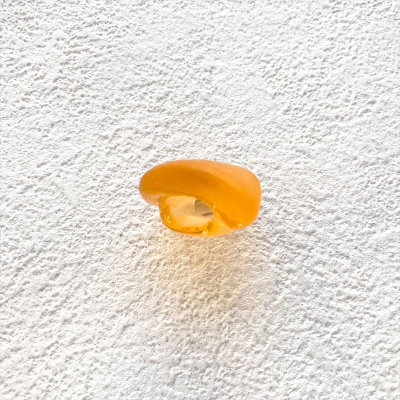 ガラス帯留　マットタイプ 小　オレンジ