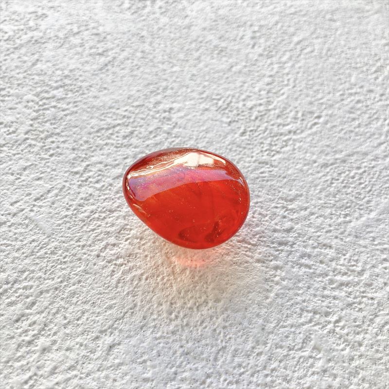 ガラス帯留　小　レッド