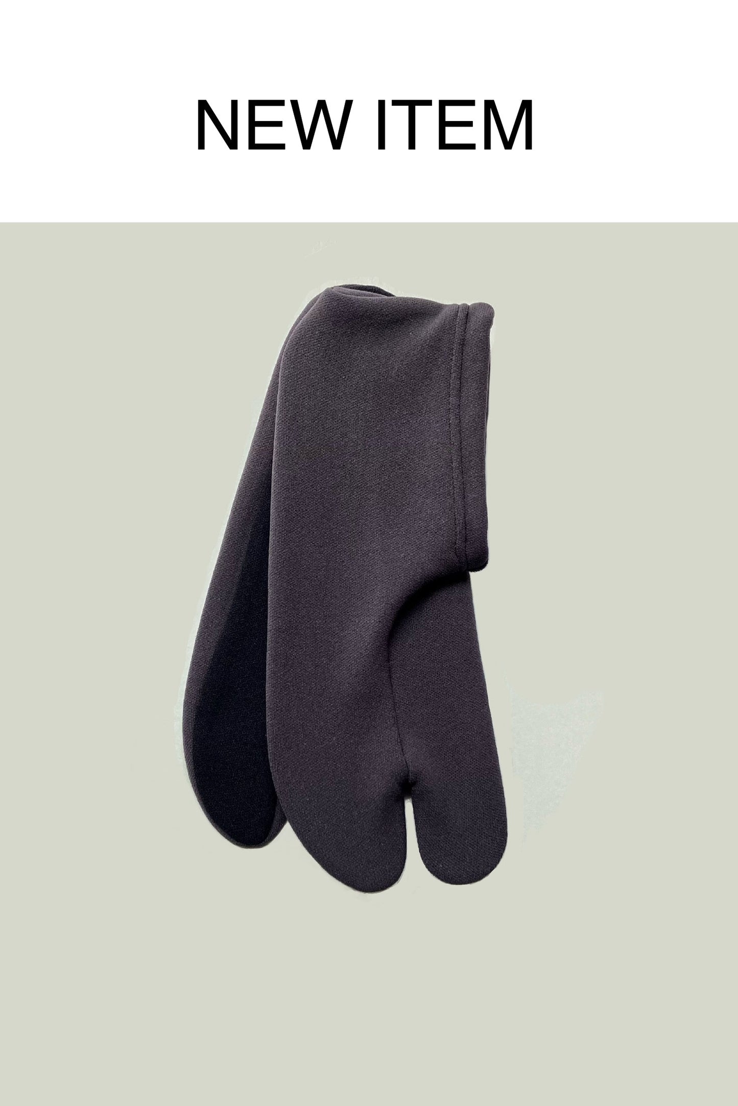 バイカラーソックス足袋　チャコールグレー×ブラック