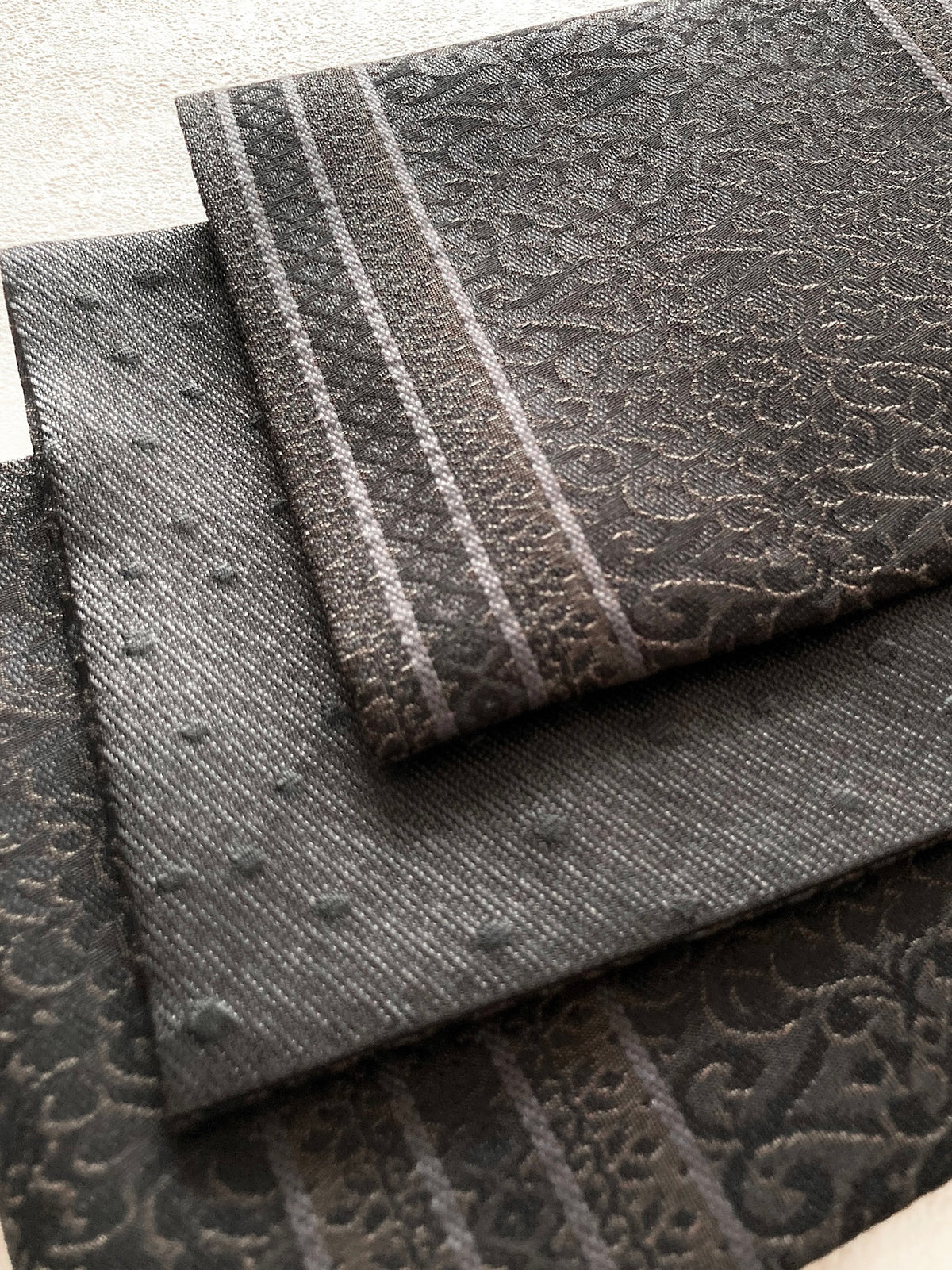 うさぎ小町×大塚呉服店コラボ半巾帯　第二弾　ペルシャ紋 シュクルノワール