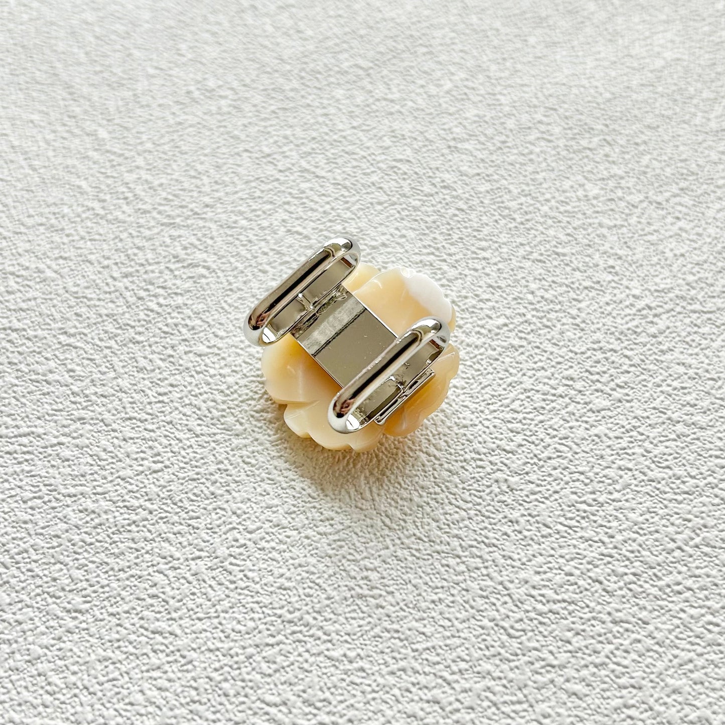 螺鈿帯留　花　