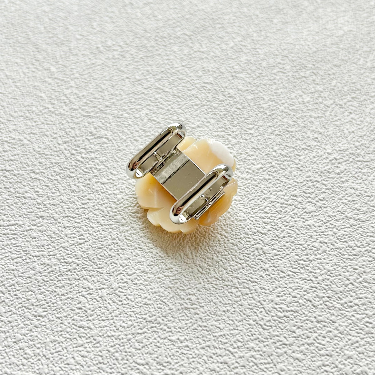 螺鈿帯留　花　