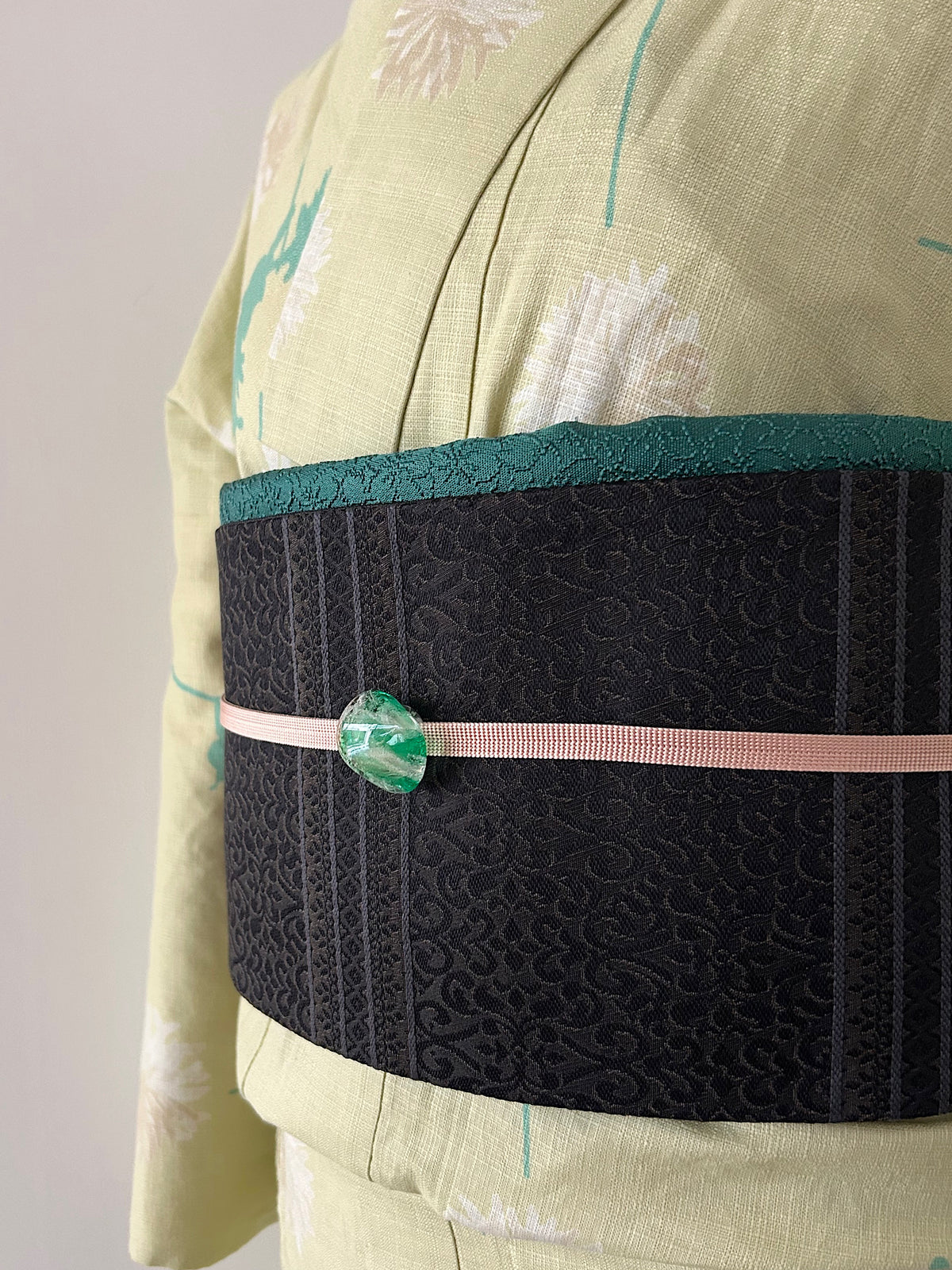 うさぎ小町×大塚呉服店コラボ半巾帯　第二弾　ペルシャ紋 シュクルノワール