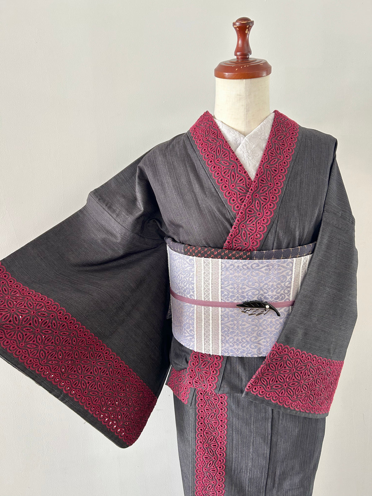 うさぎ小町×大塚呉服店コラボ半巾帯　第一弾　ペルシャ紋 スイートバイオレット