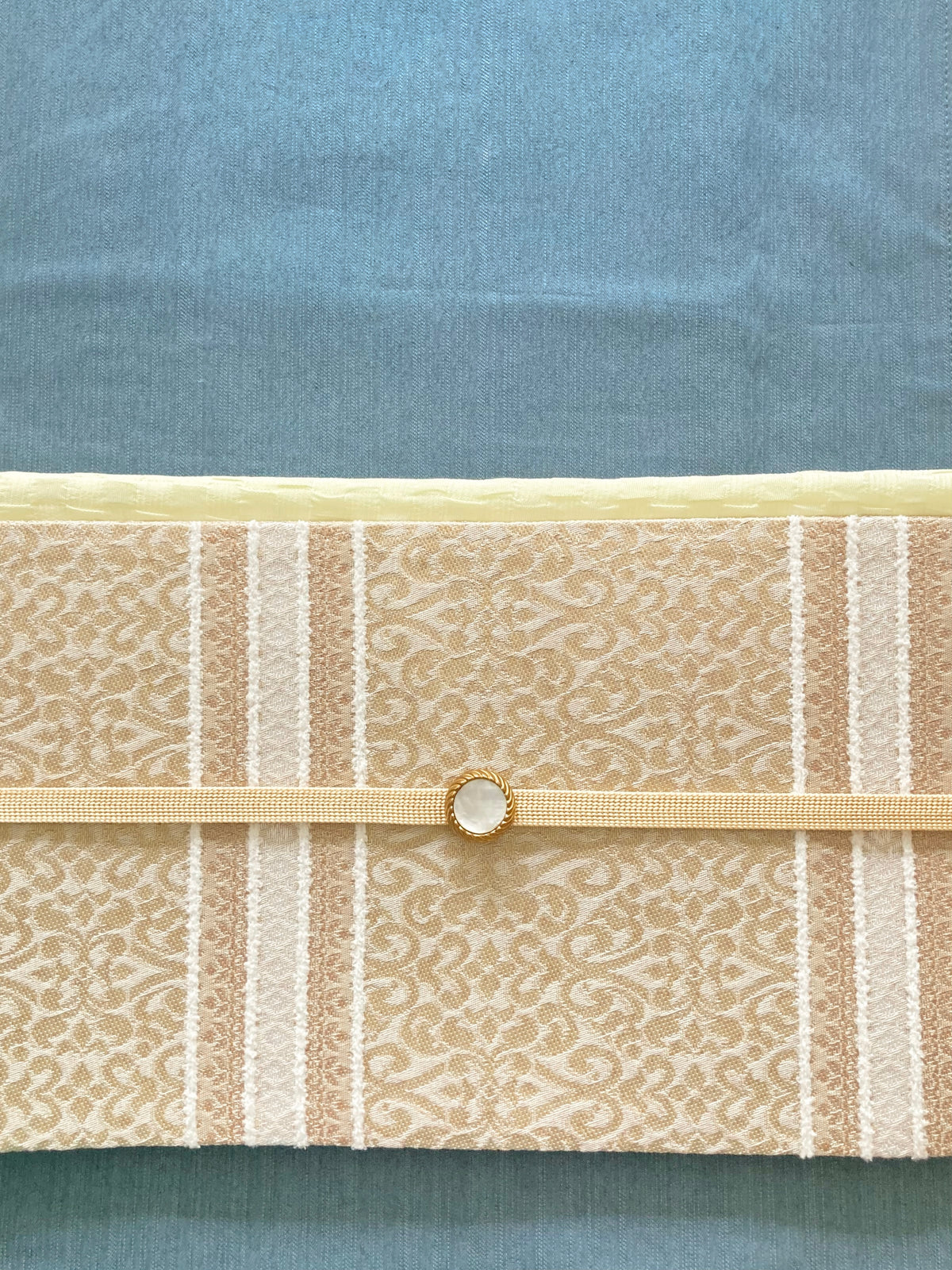 うさぎ小町×大塚呉服店コラボ半巾帯　第一弾　ペルシャ紋　シナモンチャイ