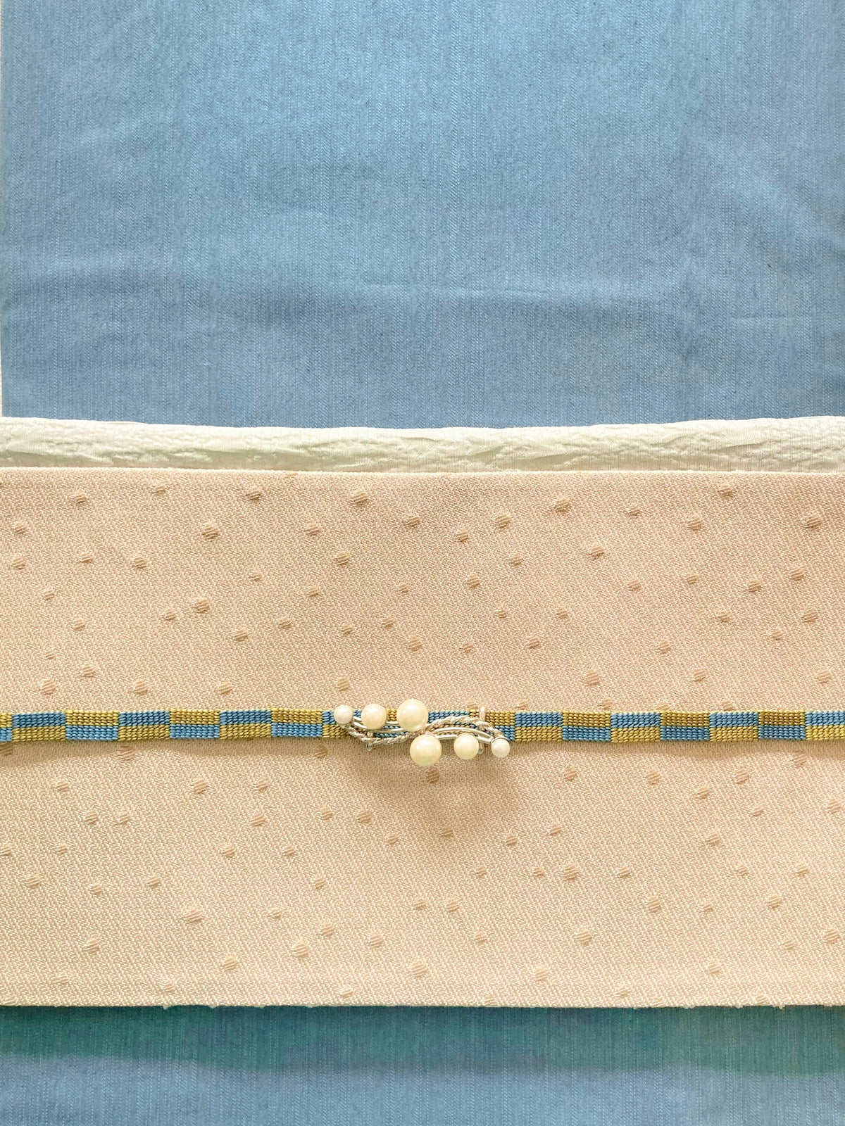 うさぎ小町×大塚呉服店コラボ半巾帯　第一弾　ペルシャ紋　シナモンチャイ