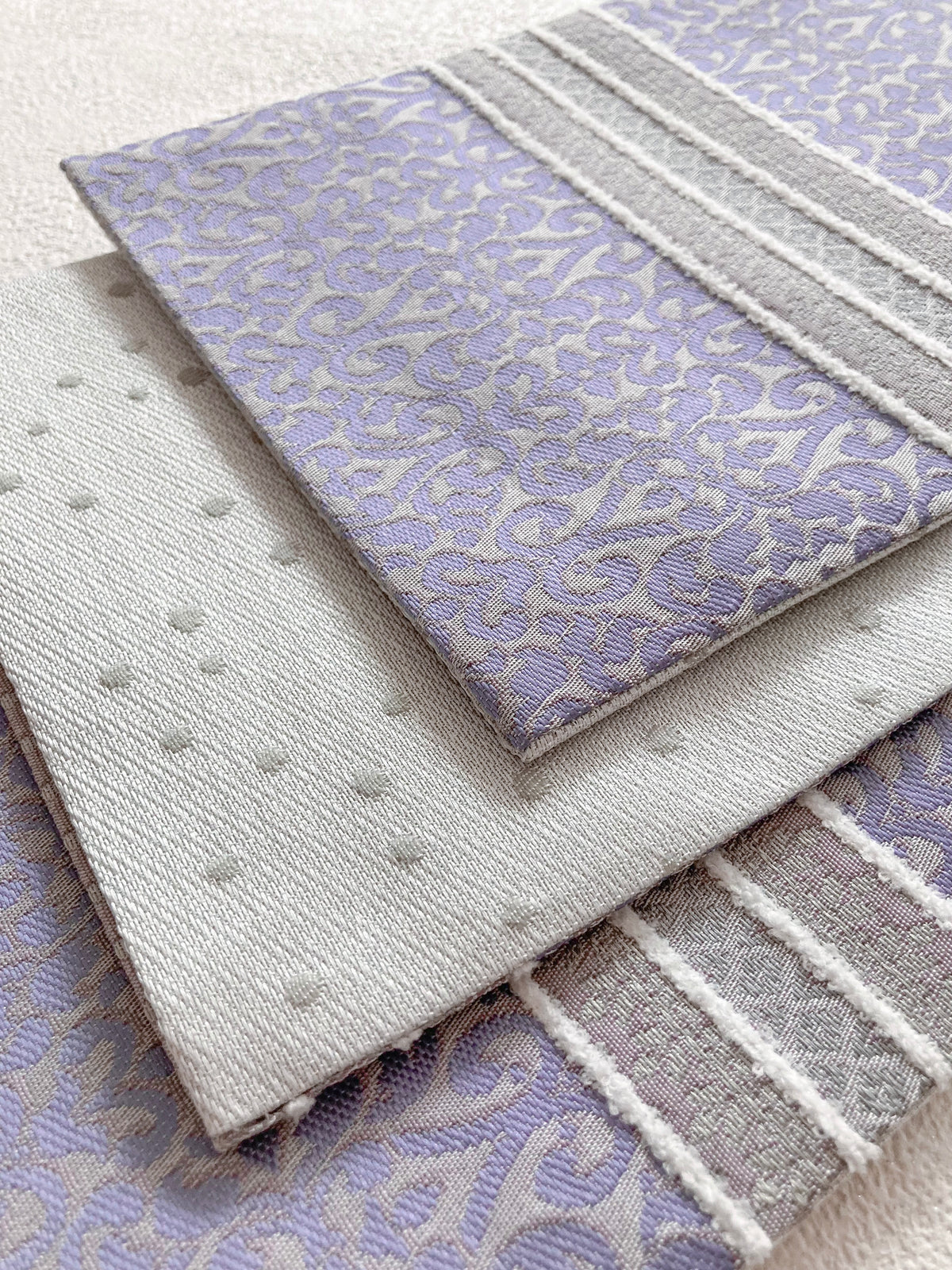 うさぎ小町×大塚呉服店コラボ半巾帯　第一弾　ペルシャ紋 スイートバイオレット