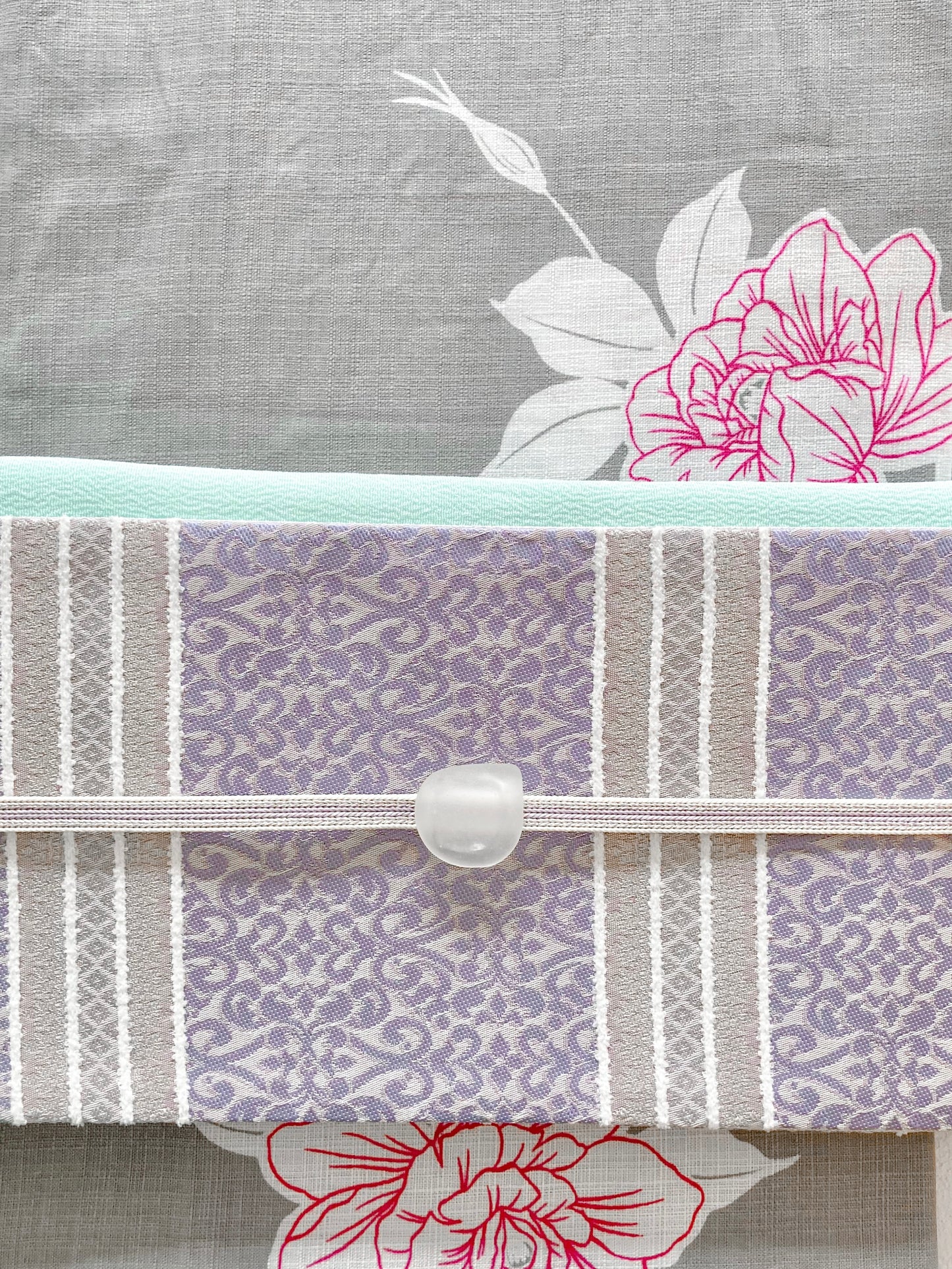 うさぎ小町×大塚呉服店コラボ半巾帯　第一弾　ペルシャ紋 スイートバイオレット