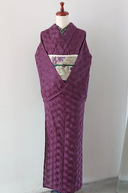 オリジナルレース刺繍着物 ローズ