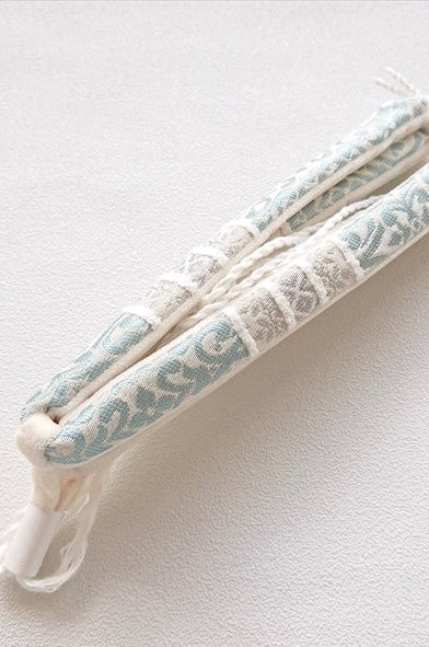 1月上旬〜中旬お届け　エナメルオフ台×花緒ペルシャ紋ミント