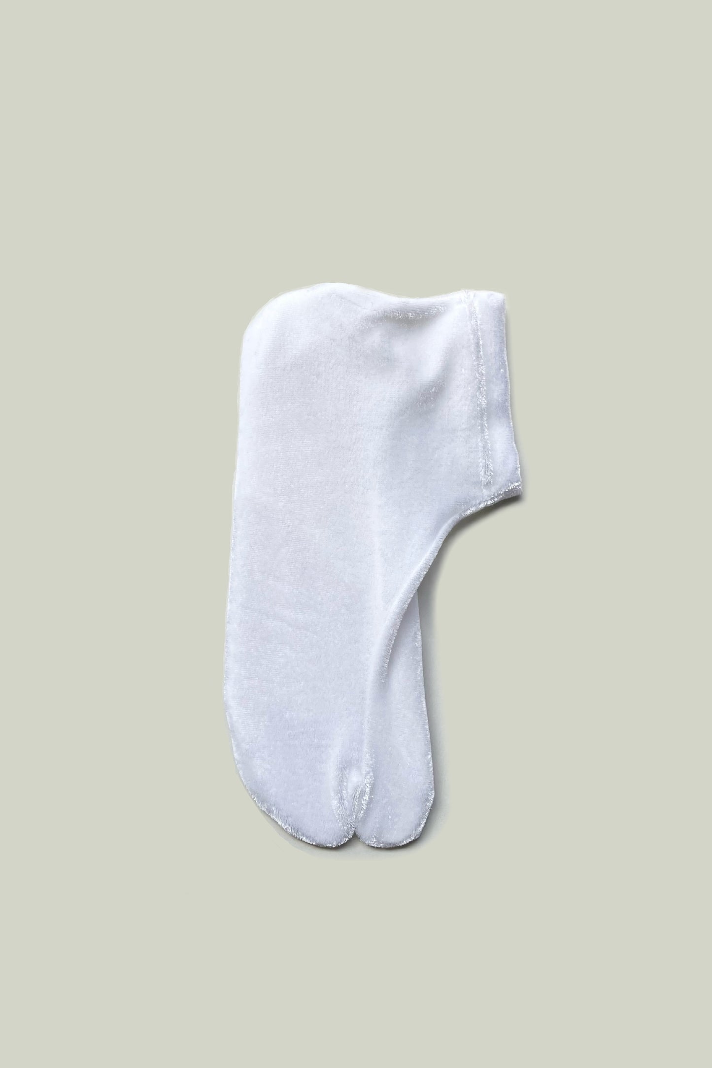 ベロア足袋　ホワイト