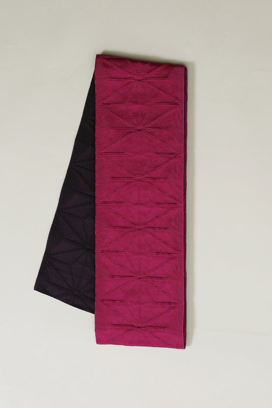 半巾帯 麻の葉 ローズ